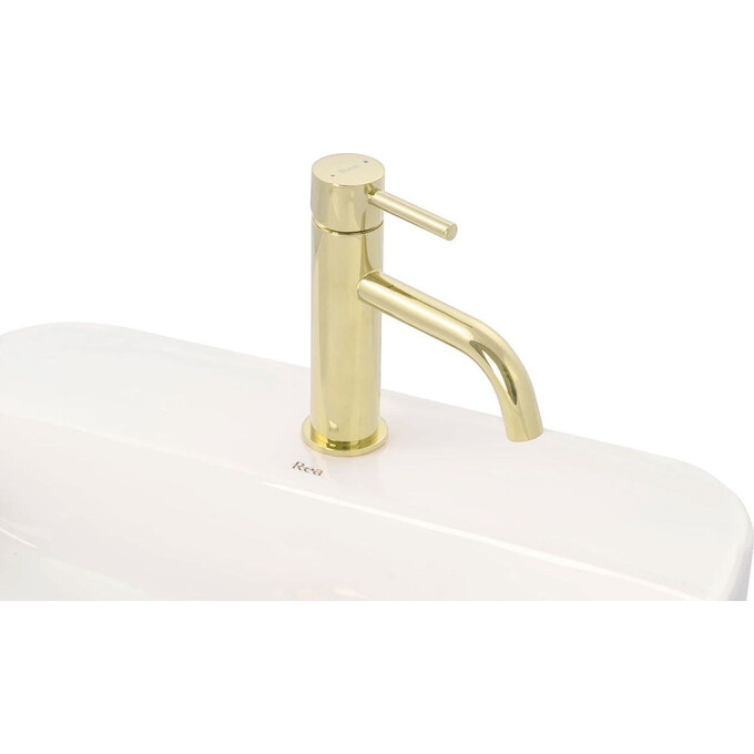 Смеситель для умывальника Rea Lungo REA-B4520 (золотой), Цвет производителя: золото, фото 4