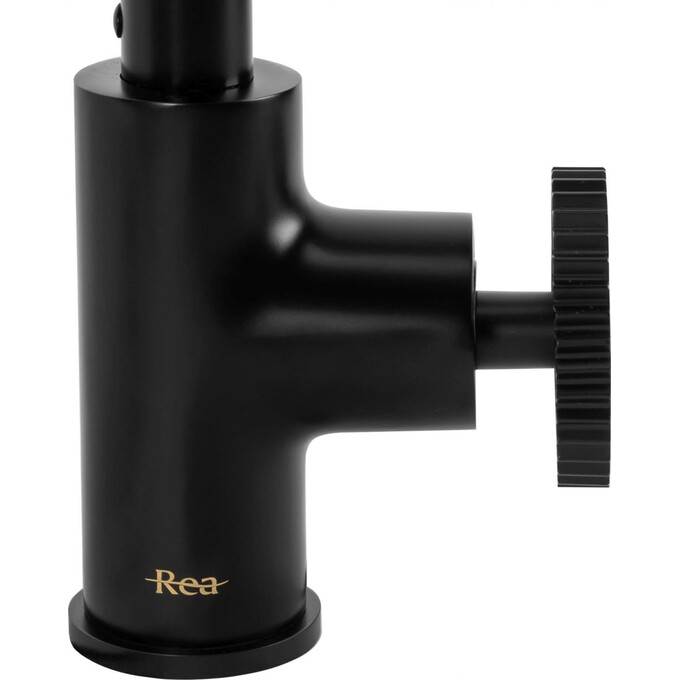 Змішувач для умивальника Rea Vertigo REA-B8767 (чорний матовий), фото , изображение 4