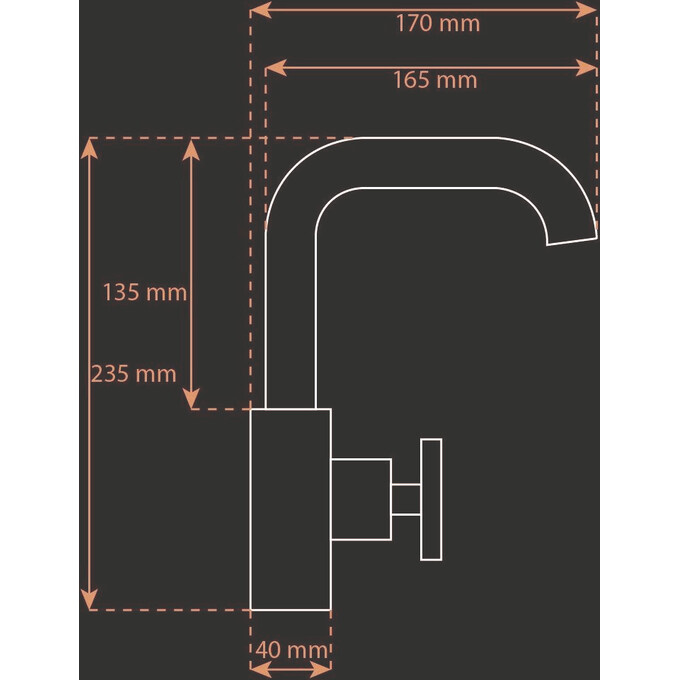 Змішувач для умивальника Rea Vertigo REA-B8767 (чорний матовий), фото , изображение 6