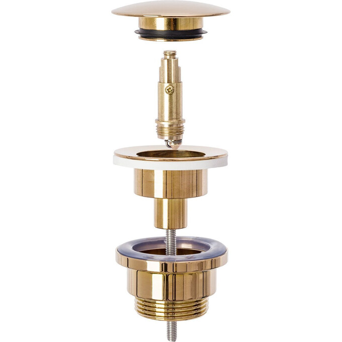 Сифон для раковини з донним клапаном Rea REA-A8541 (Clik-Clak, рожеве золото), фото , изображение 4