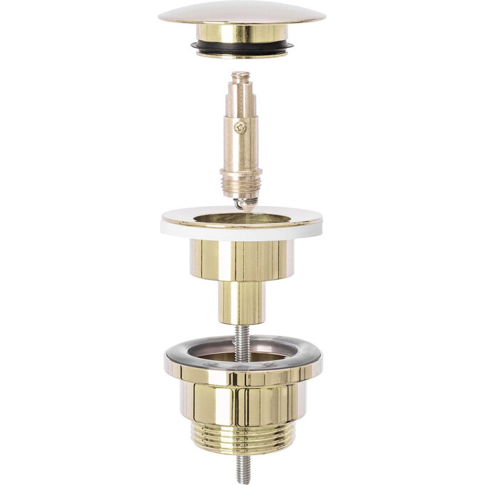 Сифон для раковини з донним клапаном Rea REA-A5692 (Clik-Clak, золотий), фото , изображение 3