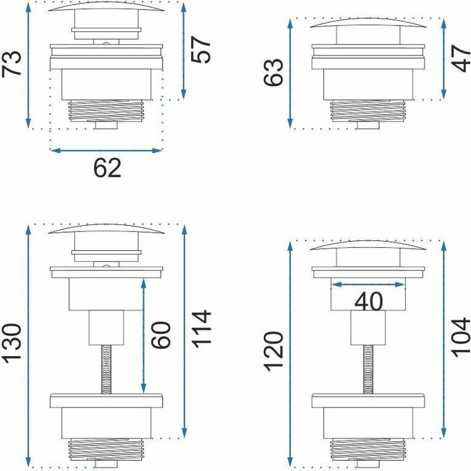 Донний клапан Rea REA-A5216 (чорний), Колір виробника: чорний, фото , изображение 4