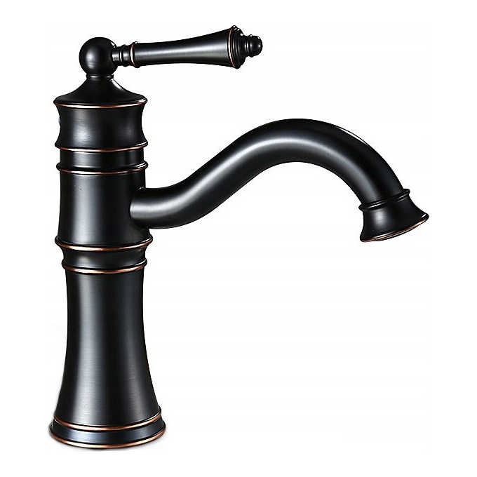 Змішувач для умивальника Rea Vintage Old REA-B0226 (чорний), фото 