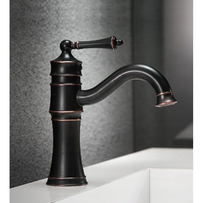 Змішувач для умивальника Rea Vintage Old REA-B0226 (чорний), фото , изображение 3