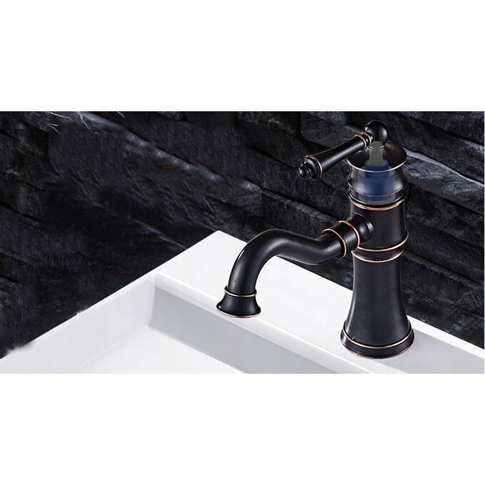 Змішувач для умивальника Rea Vintage Old REA-B0226 (чорний), фото , изображение 7