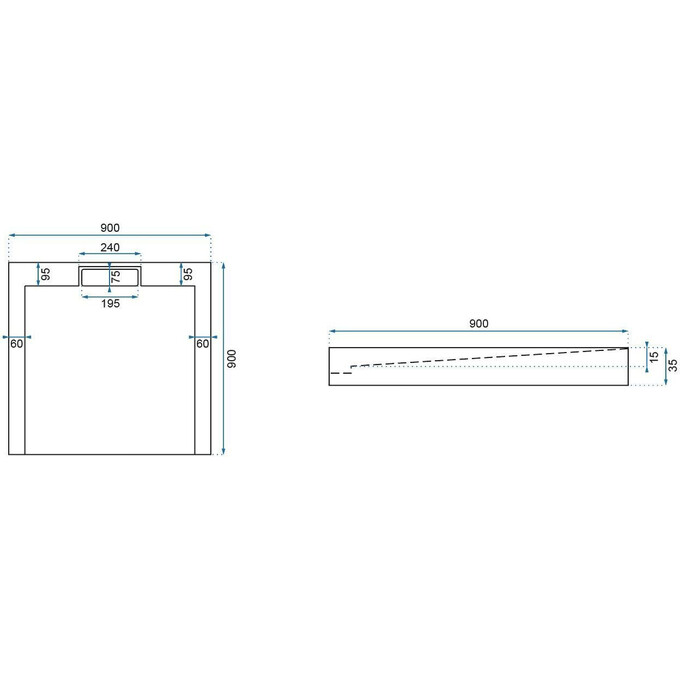 Душовий піддон Rea Grand 90x90 White REA-K4592 (з сифоном), фото , изображение 12