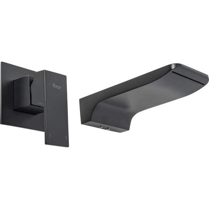 Змішувач прихованого монтажу для умивальника Rea Mason REA-B0690 (чорний, внутрішня частина в комплекті), фото , изображение 3