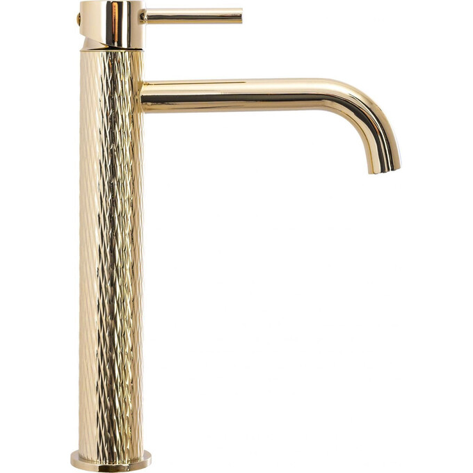 Високий змішувач для умивальника Rea Lungo REA-B8821 (золотий), Колір виробника: золото візерунком, фото , изображение 3