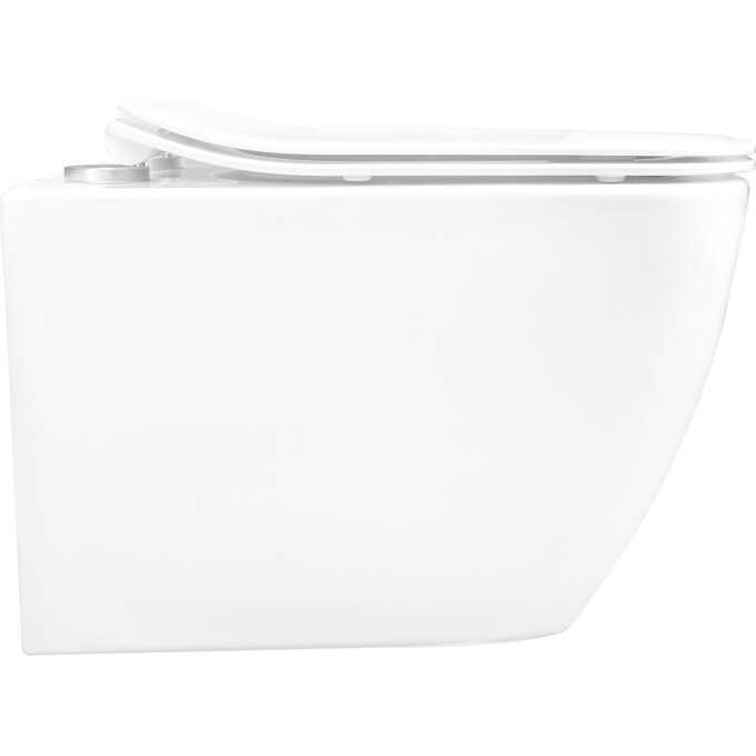 Безободковый подвесной унитаз Rea Martin Slim Rimless Duroplast REA-C8006 (с сиденьем Soft-Close), фото 3