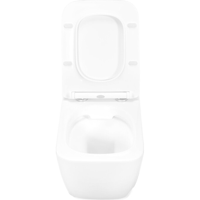 Безободковый подвесной унитаз Rea Martin Slim Rimless Duroplast REA-C8006 (с сиденьем Soft-Close), фото 5