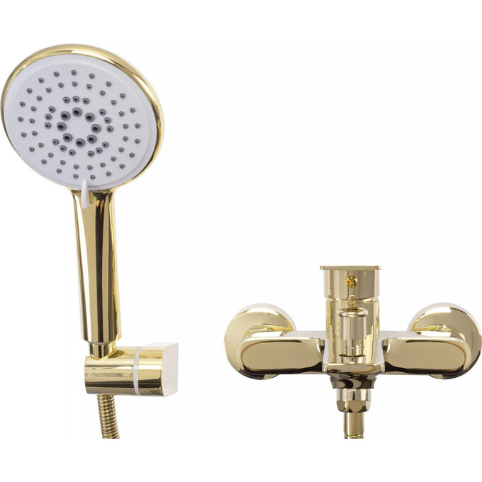 Смеситель для ванны Rea Mayson REA-B5662 (с лейкой и шлангом, золотой), фото 3