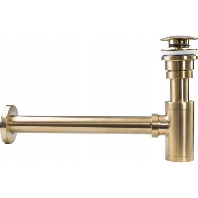 Сифон для раковини із донним клапаном Rea REA-A8586 (Clik-Clak, золотий матовий), фото , изображение 2