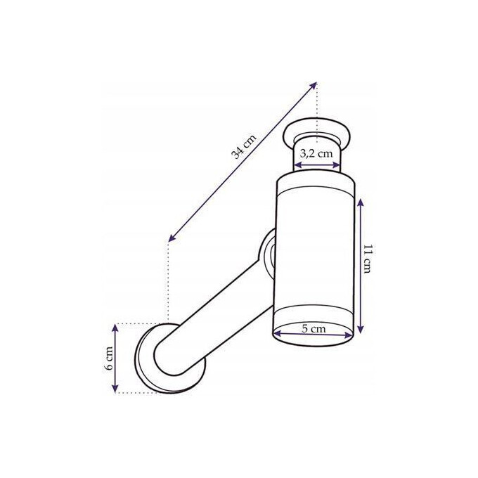 Сифон для раковини із донним клапаном Rea REA-A8586 (Clik-Clak, золотий матовий), фото , изображение 3