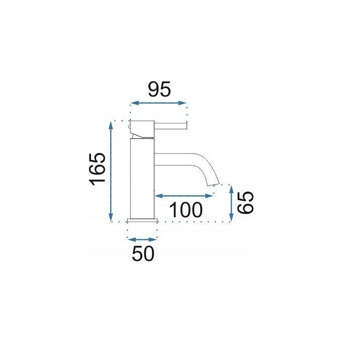 Змішувач для умивальника Rea Lungo REA-B4527 (золотий матовий), Колір виробника: золото брошене (матове), фото , изображение 4