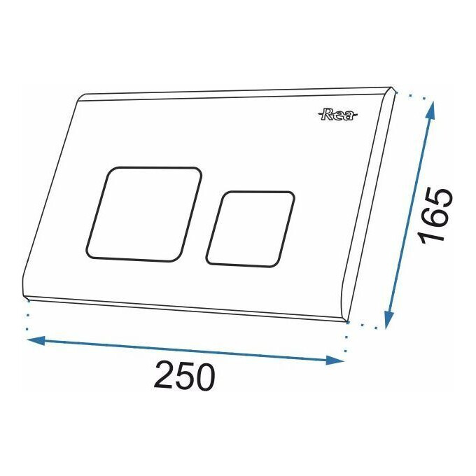 Клавіша змиву Rea F WC Black Mat REA-E9854 (чорна), фото , изображение 3