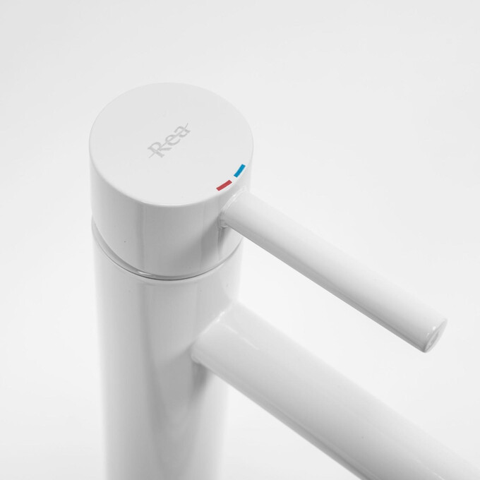 Високий змішувач для умивальника Rea Lungo REA-B4400 (білий), Колір виробника: білий матовий, фото , изображение 5