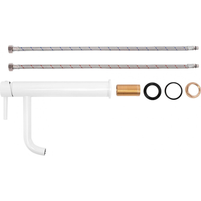 Високий змішувач для умивальника Rea Lungo REA-B4400 (білий), Колір виробника: білий матовий, фото , изображение 9