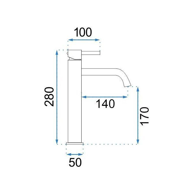 Високий змішувач для умивальника Rea Lungo REA-B4400 (білий), Колір виробника: білий матовий, фото , изображение 11