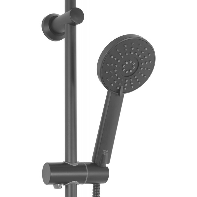 Термостатична душова система Rea Bliss Black REA-P8804 (чорна матова), фото , изображение 7