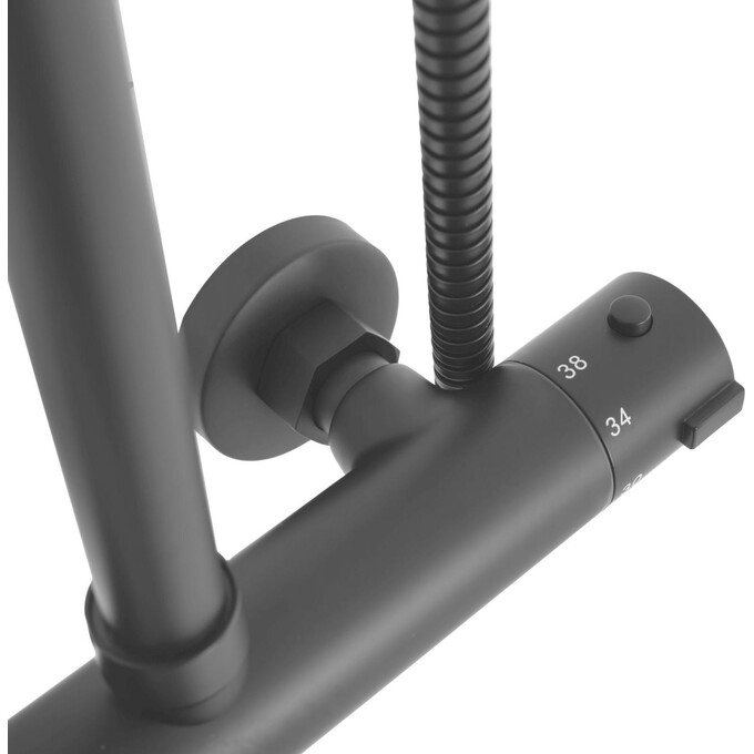 Термостатична душова система Rea Bliss Black REA-P8804 (чорна матова), фото , изображение 9