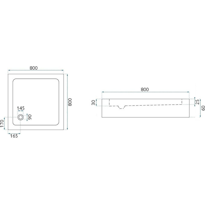 Душевая кабина Rea Punto 80x80 REA-K0863 (80x80 см, стекло прозрачное, профиль хром), Доступные размеры: 80 x 80, Цвет производителя: хром, фото 8