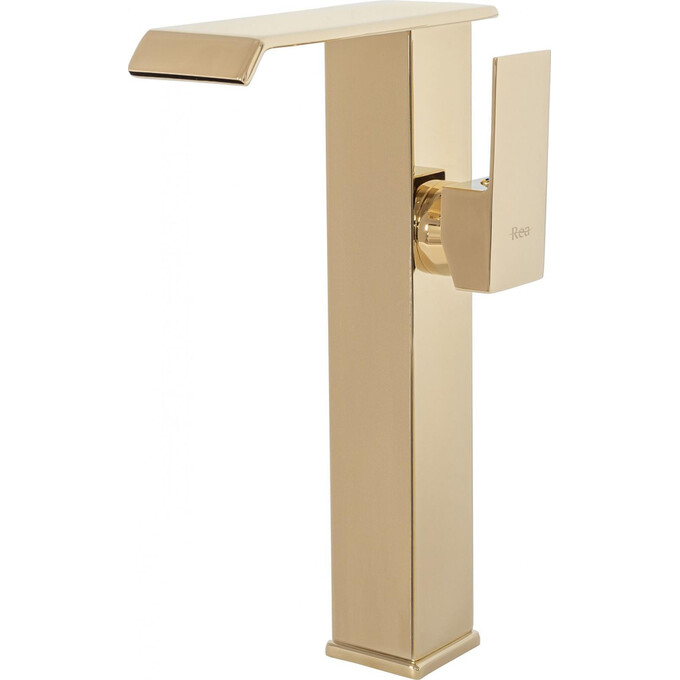Високий змішувач для умивальника Rea Kent REA-B8014 (золотий), фото 