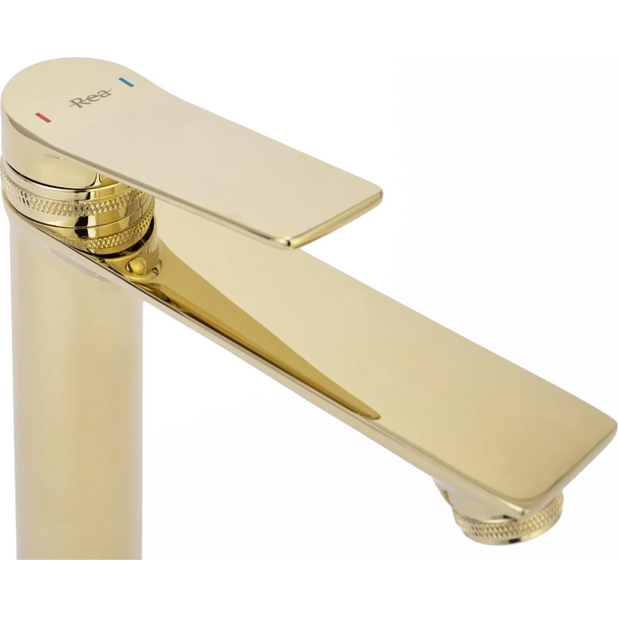 Змішувач для умивальника Rea Viral Gold Low REA-B2022 (золотий), фото , изображение 4