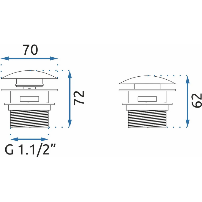 Донний клапан для ванни Rea REA-W2004 (золотий), фото , изображение 3