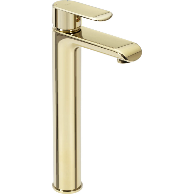 Змішувач для умивальника Rea Bloom Gold High REA-B6201 (золотий, високий), фото 