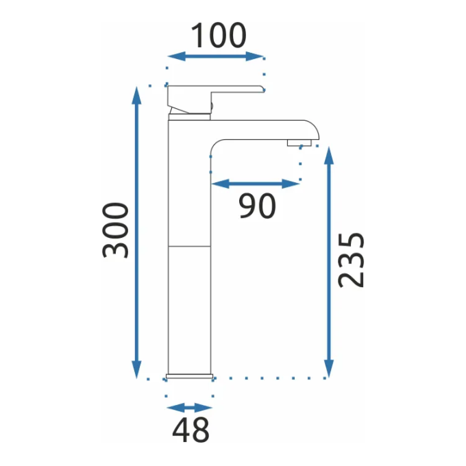 Змішувач для умивальника Rea Bloom Gold High REA-B6201 (золотий, високий), фото , изображение 7