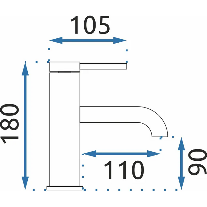 Змішувач для умивальника Rea Spot Black Low REA-B2012 (чорний матовий), фото , изображение 8