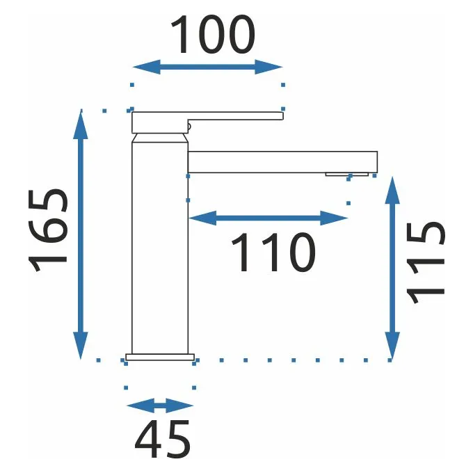 Смеситель для умывальника Rea Jager Verso REA-B6555 (золотой матовый), фото 6