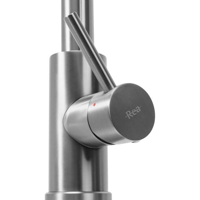 Змішувач для кухні Rea Fresh Brush Steel REA-B9146 (сталь, з висувною лійкою), фото , изображение 4