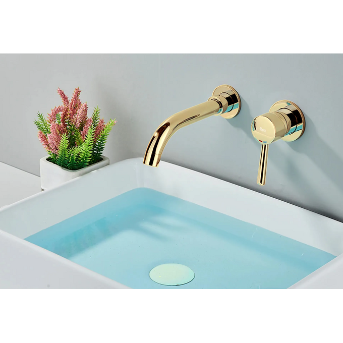 Змішувач прихованого монтажу для умивальника Rea Lungo Long Gold REA-B0370 (золото, довгий, внутрішня частина в комплекті), Колір виробника: золото, фото , изображение 2