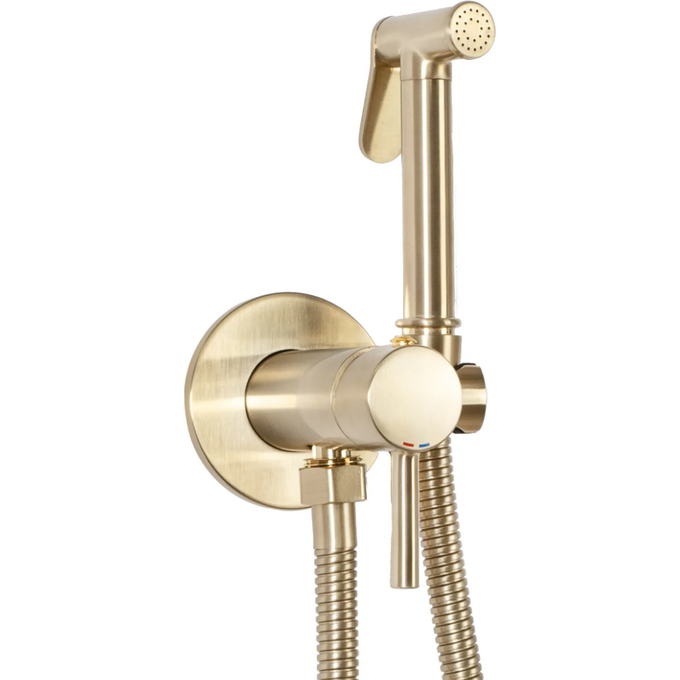 Гигиенический душ со смесителем Rea Loop REA-B6311 (золотой матовый), Цвет производителя: брашированное золото (матовое), фото 
