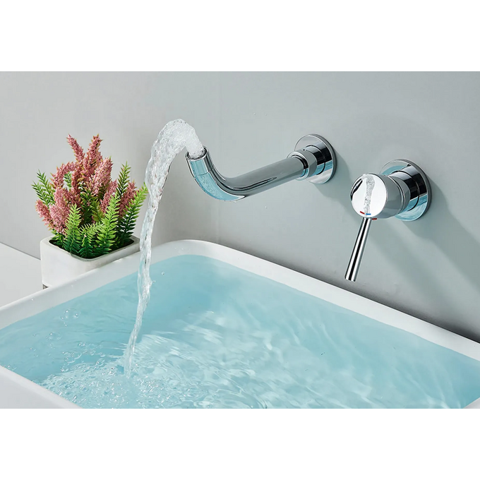 Змішувач прихованого монтажу для умивальника Rea Lungo Long Chrom REA-B0369 (довгий, внутрішня частина в комплекті), Колір виробника: хром, фото , изображение 3