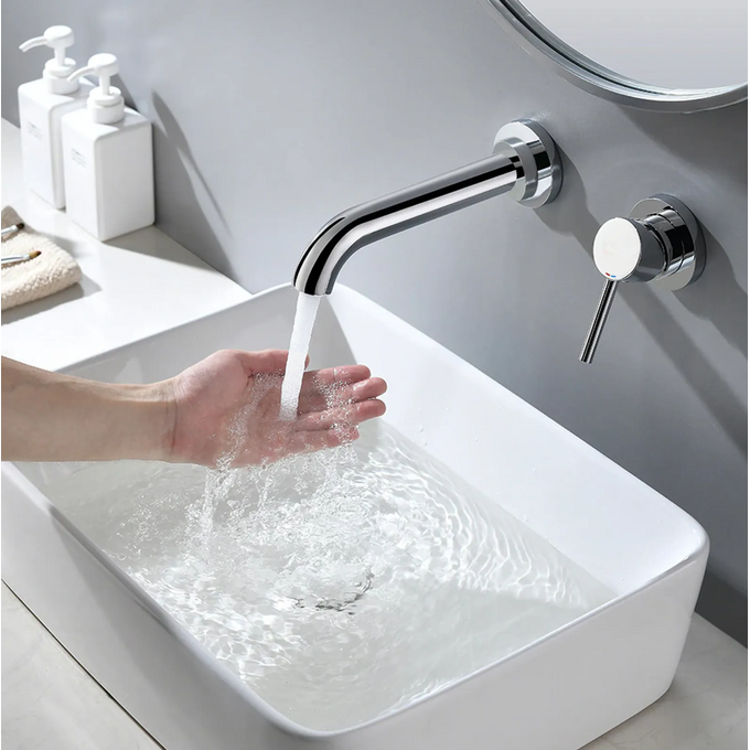 Змішувач прихованого монтажу для умивальника Rea Lungo Long Chrom REA-B0369 (довгий, внутрішня частина в комплекті), Колір виробника: хром, фото , изображение 5