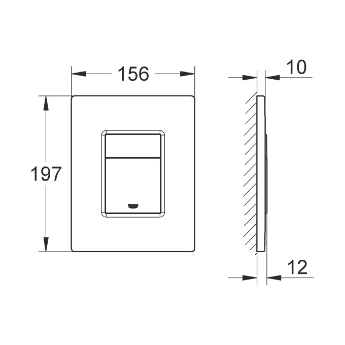 Инсталляция для унитаза 3 в 1 Grohe QuickFix Solido 38811KF0 (38528001+38966KF0, с черной матовой кнопкой и креплением), фото 8