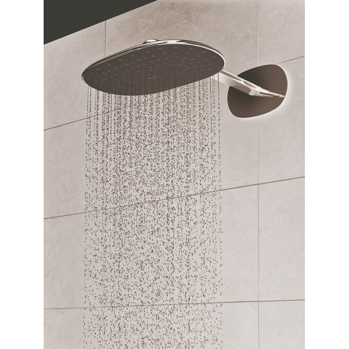 Верхній душ з кронштейном Grohe Rainshower 360 Mono 26450LS0 (1 режим, білий місяць), фото , изображение 2