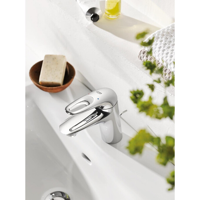 Змішувач для раковини Grohe Eurostyle S-Size 23374003 (з донним клапаном), фото , изображение 2