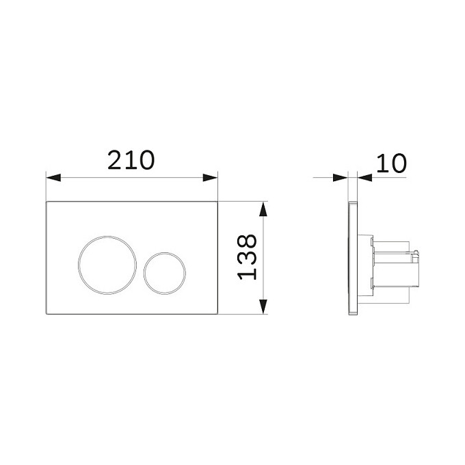 Клавиша смыва Am.Pm Pro L I049001 (белая, пневматическая), фото 2