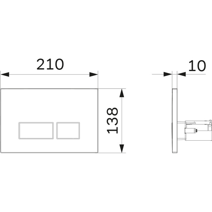 Клавиша смыва Am.Pm Pro S I047001 (белая, пневматическая), фото 2