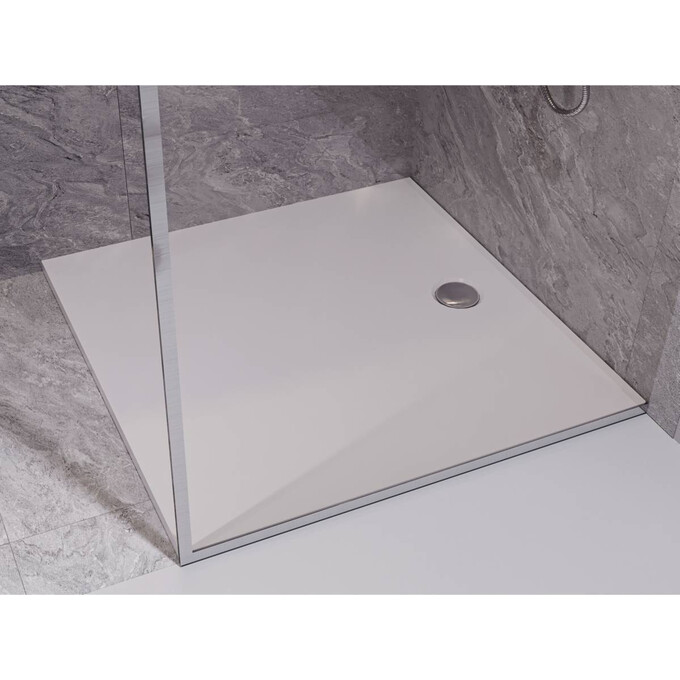 Miraggio Brugge 0000615 Поддон мраморный квадратный 90x90 см, белый глянец, Доступные размеры: 90 x 90, Технология производства: Miramarble, Цвет производителя: белый глянец, фото 2