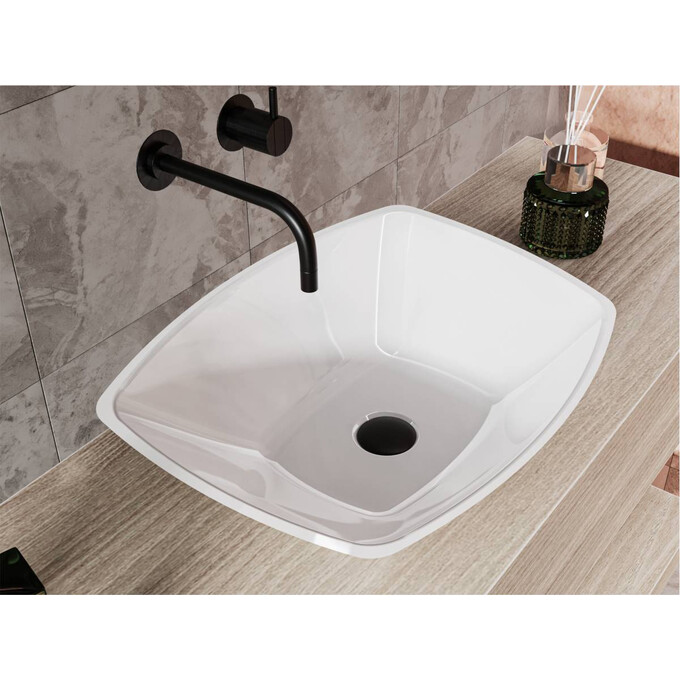 Умывальник Miraggio Lex S Miramarble 0002014 (55.5x40 см), Технология производства: Miramarble, Цвет производителя: белый глянец, фото 