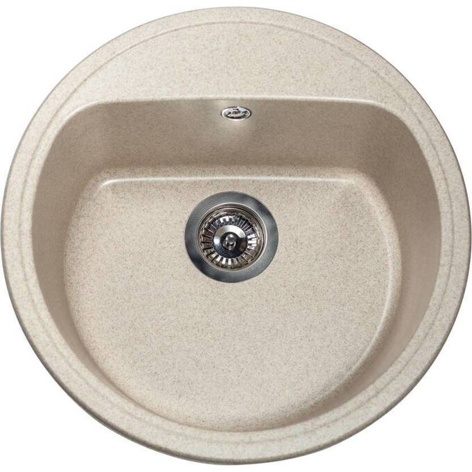 Miraggio Malibu 0000029 Мийка для кухні врізна кругла 51x51 см, пісочний, Колір виробника: пісочний, фото 