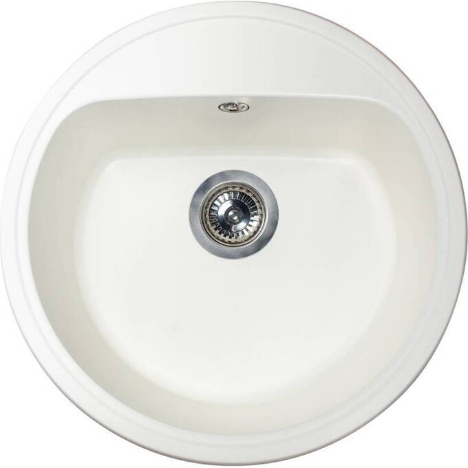 Miraggio Malibu 0000031 Мийка для кухні врізна кругла 51x51 см, білий, Колір виробника: білий, фото 