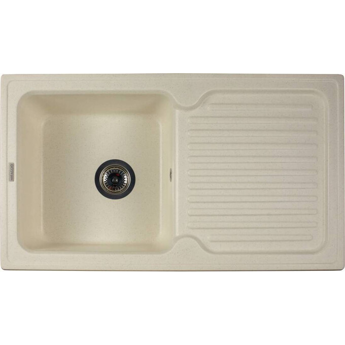 Miraggio Orlean 0000035 Мийка для кухні прямокутна врізна 86x49 см, жасмин, Технологія виробництва: Mirastone, Колір виробника: жасмин, фото 