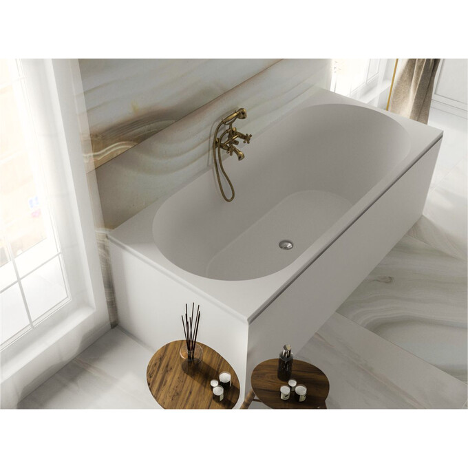 Miraggio Tasmania 0000280 Ванна отдельностоящая прямоугольная 180x80 см, белый глянец, Технология производства: Miramarble, Цвет производителя: белый глянец, фото 2