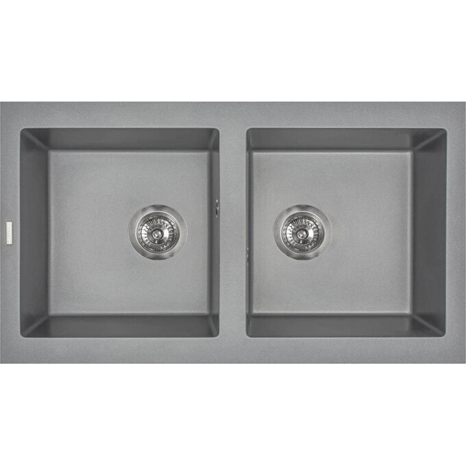 Miraggio Westeros 0000065 Мийка для кухні прямокутна врізна 87x50 см, сірий, Колір виробника: сірий, фото 