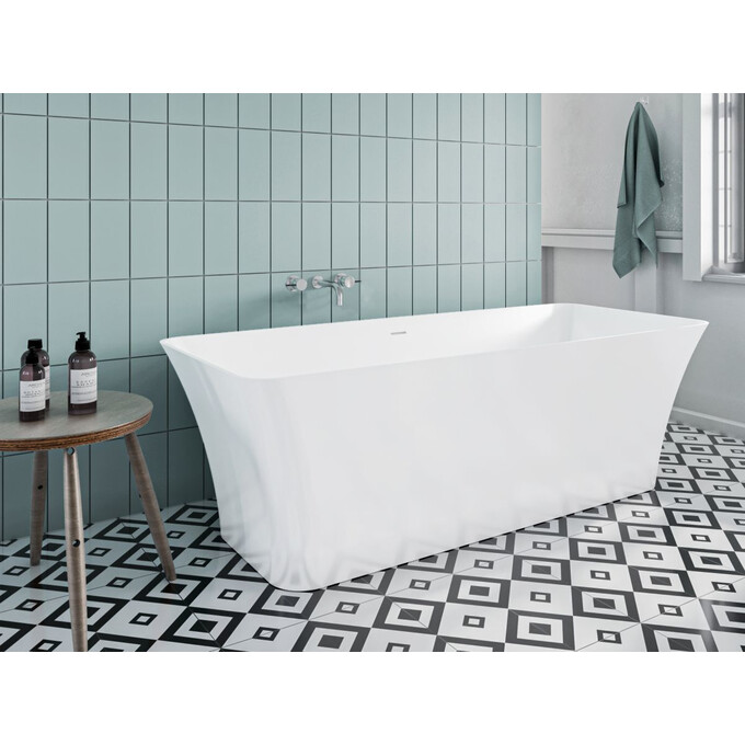 Miraggio Bonita 0000265 Ванна отдельностоящая прямоугольная 180x75 см, белый глянец, Технология производства: Miramarble, Цвет производителя: белый глянец, фото 5